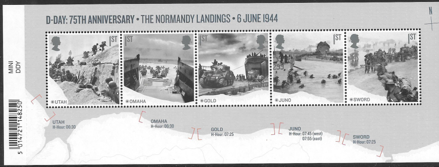(image for) MS4236 2019 D-Day 75th Anniversary Barcoded Miniature Sheet